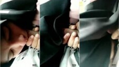 Jilbab Hitam Bj Di Mobil