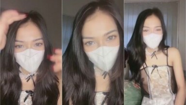 Pertama Kali Lihat Si Manis Live Omek Maid Kostum Mango